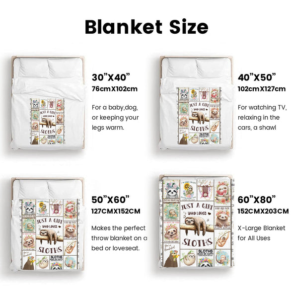 Sloth Blanket Gifts for Women Girls, Cozy Soft Sloths Throw Blanket for Men Kids Boys Christmas Birthday