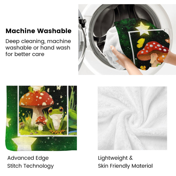 Frog Pattern Blanket Fleece Throw Blanket Super Soft Warm Gifts for Baby Girls Boys Kids Mom Grandma Room Decor