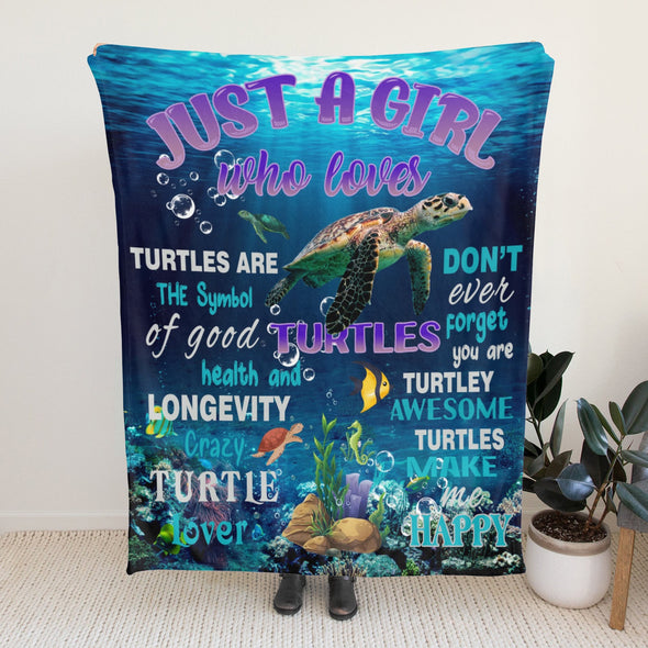 Turtle Pattern Blanket Fleece Throw Blanket Super Soft Warm Gifts for Baby Girls Boys Kids Mom Grandma Room Decor
