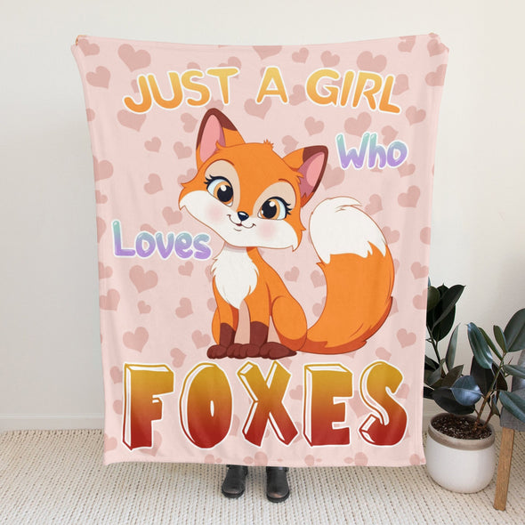 Fox Pattern Blanket Fleece Throw Blanket Super Soft Warm Gifts for Baby Girls Boys Kids Mom Grandma Room Decor