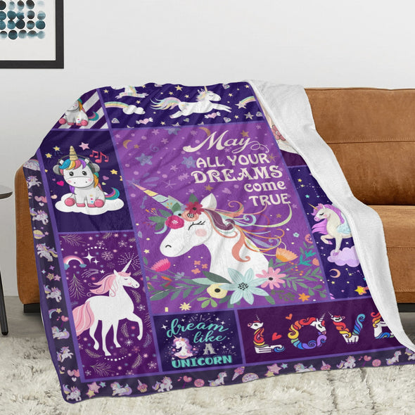 Unicorn Throw Blanket Super Soft Warm Cozy Fuzzy Plush Blanket Gifts for Girls Boys Kids Room Decor