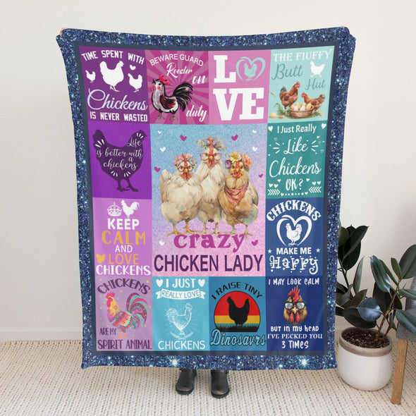 Chicken Pattern Blanket Fleece Throw Blanket Super Soft Warm Gifts for Baby Girls Boys Kids Mom Grandma Room Decor