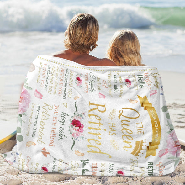 Retirement Blanket Gifts for Women/Men, Funny Farewell Throw Blanket for Going Away Gift, Coworker Leaving Gift