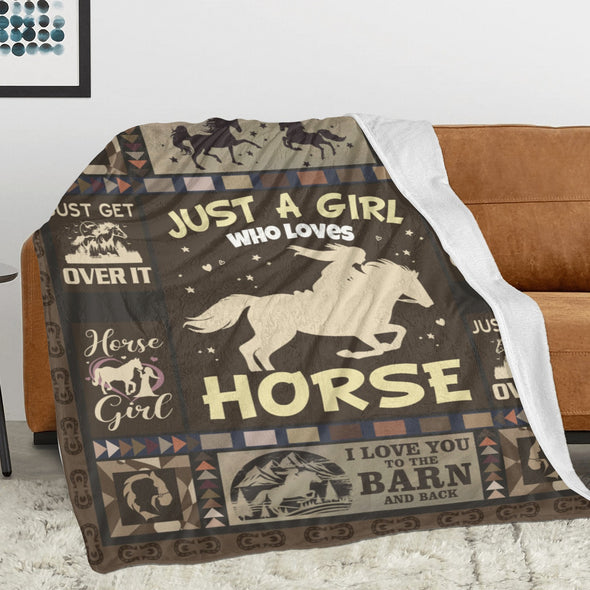 Horse Blanket Gift for Women Girl Who Loves Horses for Sofa Couch Bed Room Birthday Decor Bed Travel