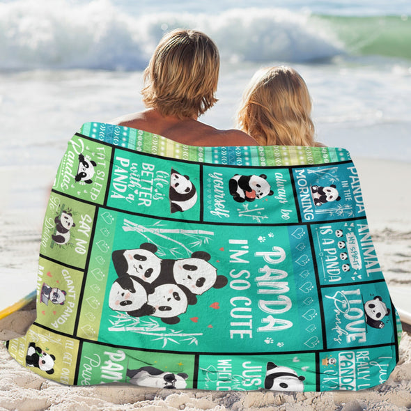 Panda Pattern Blanket Fleece Throw Blanket Super Soft Warm Gifts for Baby Girls Boys Kids Mom Grandma Room Decor