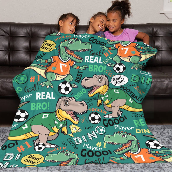 Dinosaur Blanket for Boys Kids Soft Flannel Blanket for Children's Toys are Suitable for Beds, Sofas and School Lunch Break-2-hml Balnket