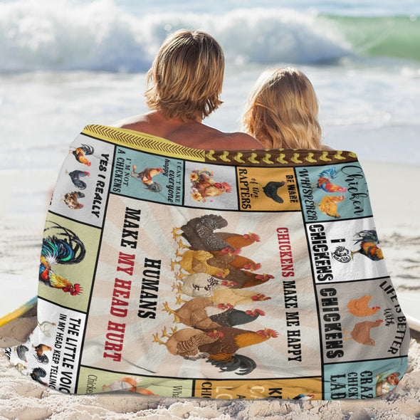 Chicken Pattern Blanket Fleece Throw Blanket Super Soft Warm Gifts for Baby Girls Boys Kids Mom Grandma Room Decor
