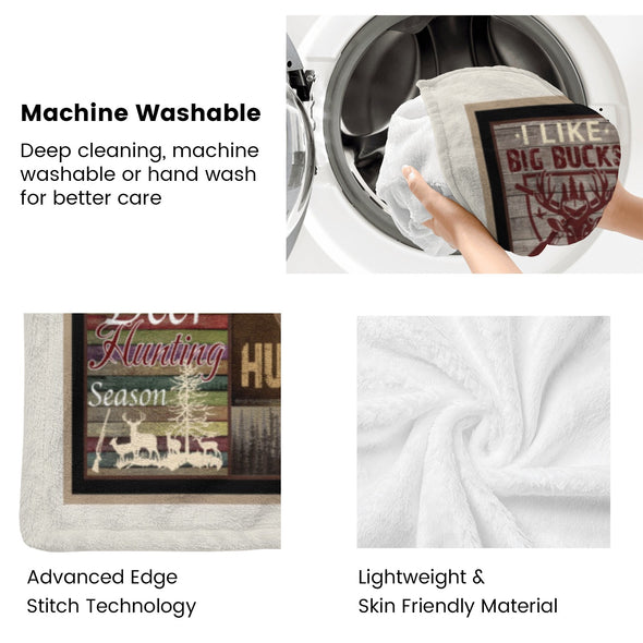 Deer Pattern Blanket Fleece Throw Blanket Super Soft Warm Gifts for Baby Girls Boys Kids Mom Grandma Room Decor