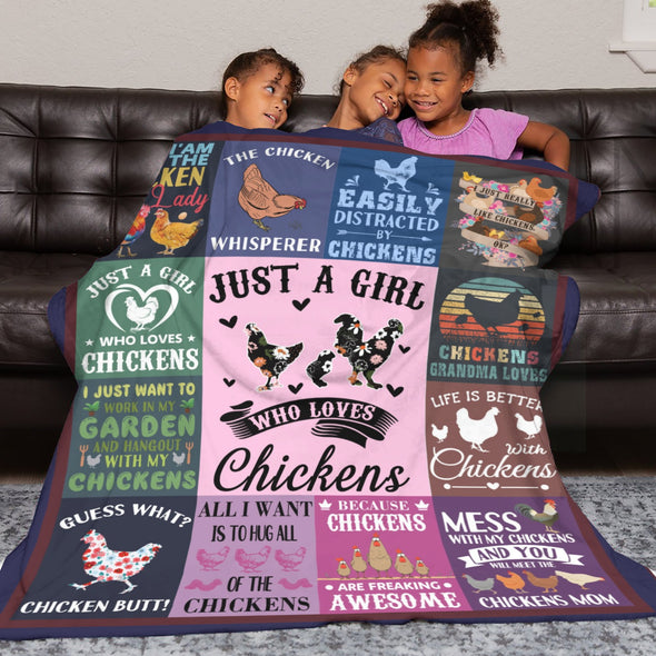 Chicken Pattern Blanket Fleece Throw Blanket Super Soft Warm Gifts for Baby Girls Boys Kids Mom Grandma Room Decor