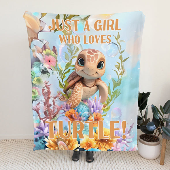 Turtle Pattern Blanket Fleece Throw Blanket Super Soft Warm Gifts for Baby Girls Boys Kids Mom Grandma Room Decor