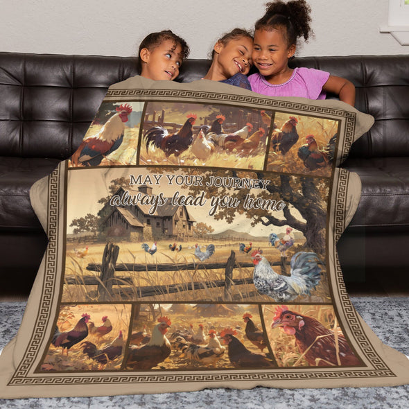 Chicken Pattern Blanket Fleece Throw Blanket Super Soft Warm Gifts for Baby Girls Boys Kids Mom Grandma Room Decor