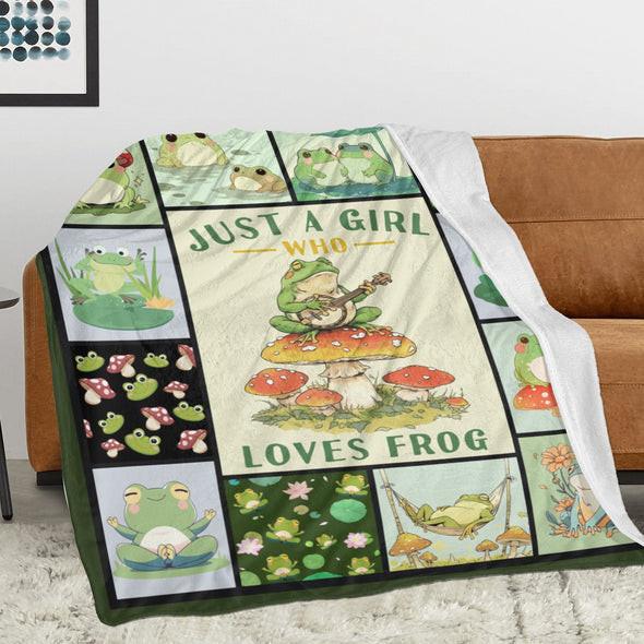 Frog Pattern Blanket Fleece Throw Blanket Super Soft Warm Gifts for Baby Girls Boys Kids Mom Grandma Room Decor