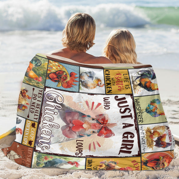 Chicken Pattern Blanket Fleece Throw Blanket Super Soft Warm Gifts for Baby Girls Boys Kids Mom Grandma Room Decor