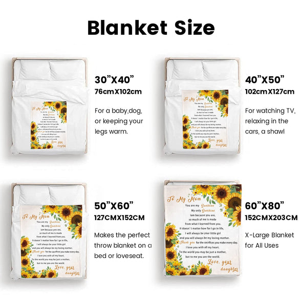 Sunflower Blanket Fleece Throw Blanket Super Soft Warm Gifts for Baby Girls Boys Kids Mom Grandma Room Decor