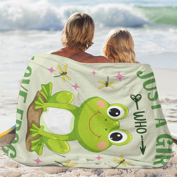 Frog Pattern Blanket Fleece Throw Blanket Super Soft Warm Gifts for Baby Girls Boys Kids Mom Grandma Room Decor