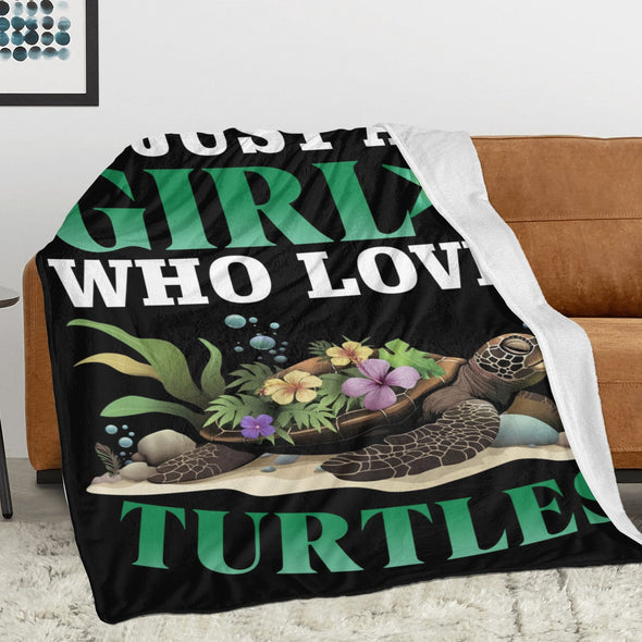 Turtle Pattern Blanket Fleece Throw Blanket Super Soft Warm Gifts for Baby Girls Boys Kids Mom Grandma Room Decor