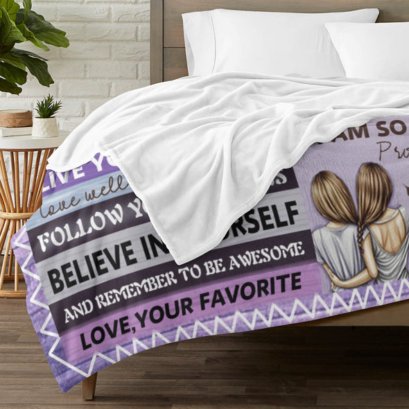 Sister Blanket Gifts, Throw Blankets Gift for Mothers Day, Christmas, Happy Birthday Gifts, Sisters Graduation Gifts Ideas for Women