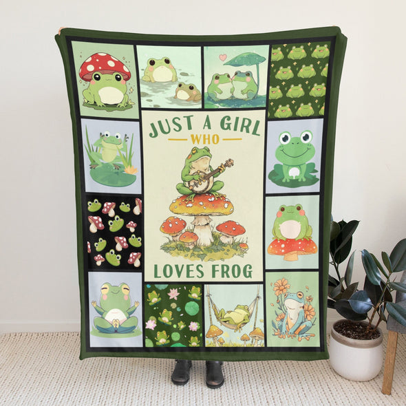 Frog Pattern Blanket Fleece Throw Blanket Super Soft Warm Gifts for Baby Girls Boys Kids Mom Grandma Room Decor