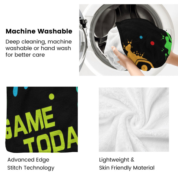 Gamer Blanket Fleece Throw Blanket Super Soft Warm Gifts for Baby Girls Boys Kids Mom Grandma Room Decor