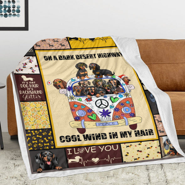 Dachshund Pattern Blanket Fleece Throw Blanket Super Soft Warm Gifts for Baby Girls Boys Kids Mom Grandma Room Decor