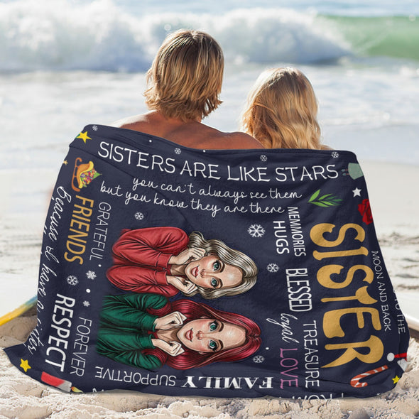 Sister Blanket Gifts, Throw Blankets Gift for Mothers Day, Christmas, Happy Birthday Gifts, Sisters Graduation Gifts Ideas for Women