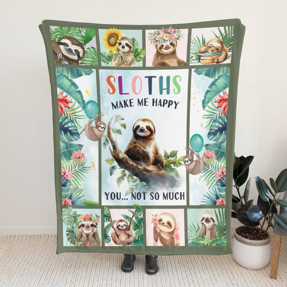 Sloth Blanket Gifts for Women Girls, Cozy Soft Sloths Throw Blanket for Men Kids Boys Christmas Birthday