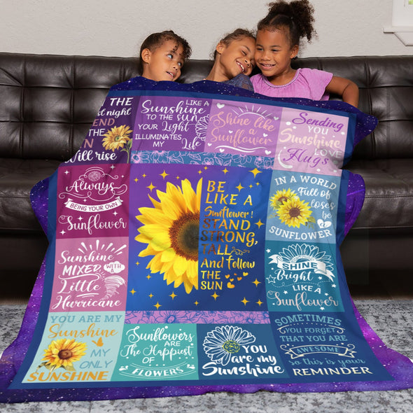 Sunflower Blanket Fleece Throw Blanket Super Soft Warm Gifts for Baby Girls Boys Kids Mom Grandma Room Decor