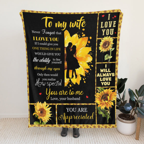 Wife Blanket, Throw Blanket Gifts for Birthday/Wedding/Anniversary/Christmas/Valentines
