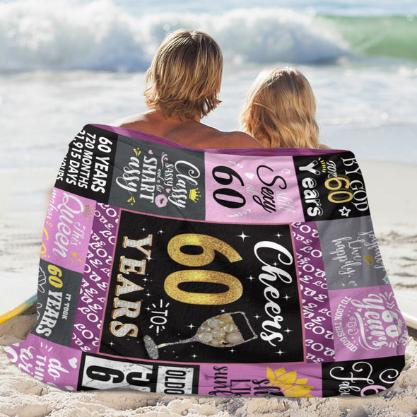 Birthday Gifts for Women Blanket, Happy Birthday Decorations Throw for Girls Her Friend Mom Sister Grandma Wife