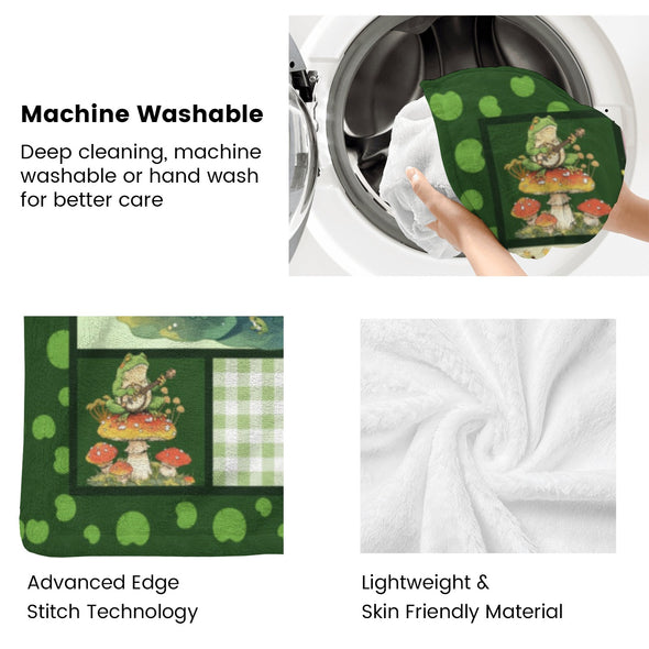 Frog Pattern Blanket Fleece Throw Blanket Super Soft Warm Gifts for Baby Girls Boys Kids Mom Grandma Room Decor