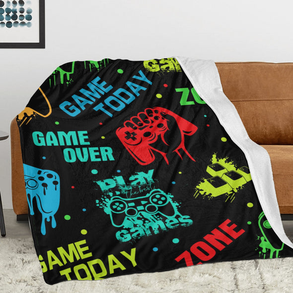 Gamer Blanket Fleece Throw Blanket Super Soft Warm Gifts for Baby Girls Boys Kids Mom Grandma Room Decor