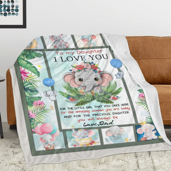 Elephant Blanket Fleece Throw Blanket Super Soft Warm Gifts for Girls Boys Kids Room Decor