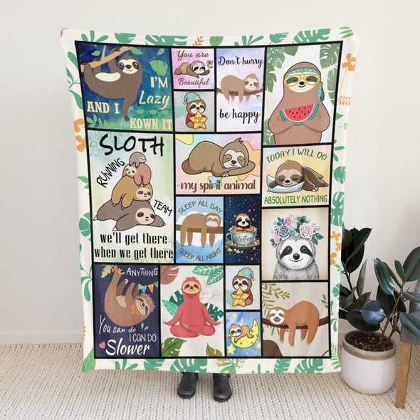 Sloth Blanket Gifts for Women Girls, Cozy Soft Sloths Throw Blanket for Men Kids Boys Christmas Birthday