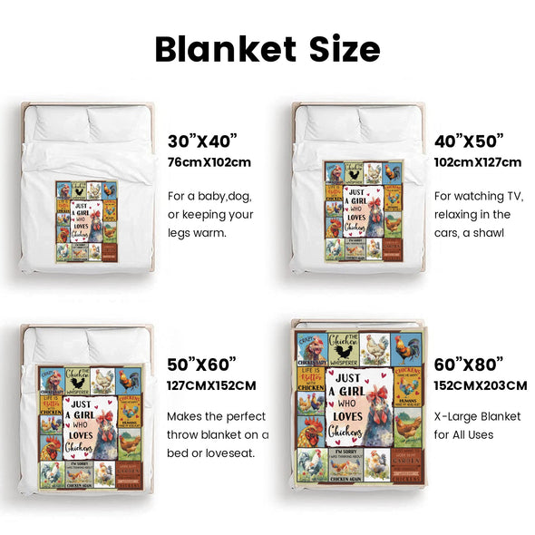 Chicken Pattern Blanket Fleece Throw Blanket Super Soft Warm Gifts for Baby Girls Boys Kids Mom Grandma Room Decor
