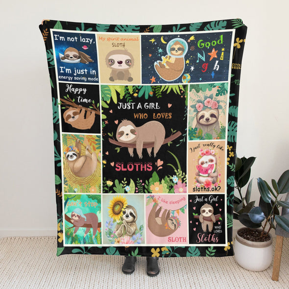Sloth Blanket Gifts for Women Girls, Cozy Soft Sloths Throw Blanket for Men Kids Boys Christmas Birthday
