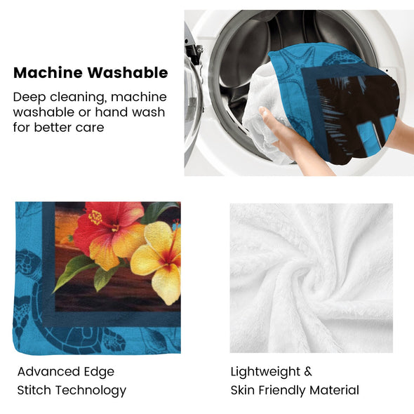 Turtle Pattern Blanket Fleece Throw Blanket Super Soft Warm Gifts for Baby Girls Boys Kids Mom Grandma Room Decor