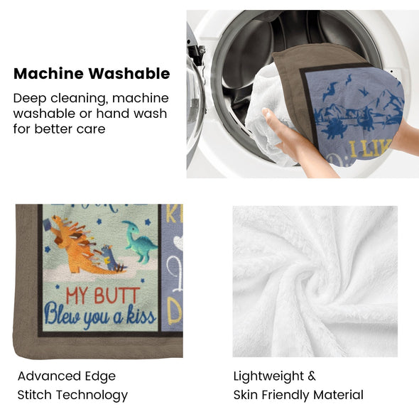 Dinosaur Blanket for Boys Kids Soft Flannel Blanket for Children's Toys are Suitable for Beds, Sofas and School Lunch Break-2-hml Balnket