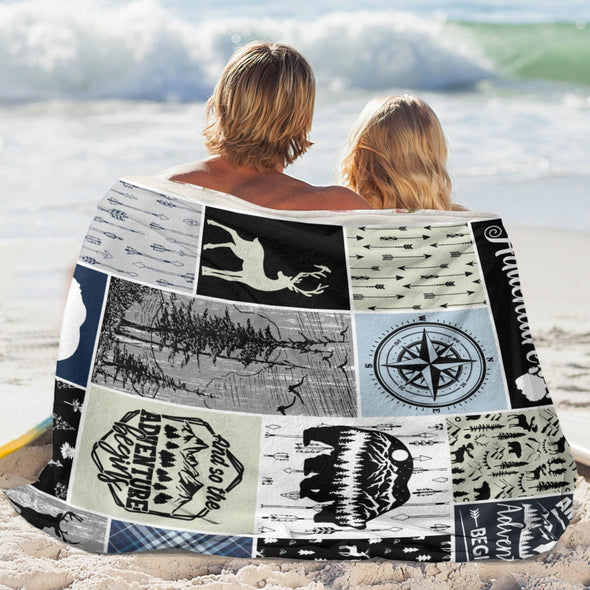 Deer Pattern Blanket Fleece Throw Blanket Super Soft Warm Gifts for Baby Girls Boys Kids Mom Grandma Room Decor