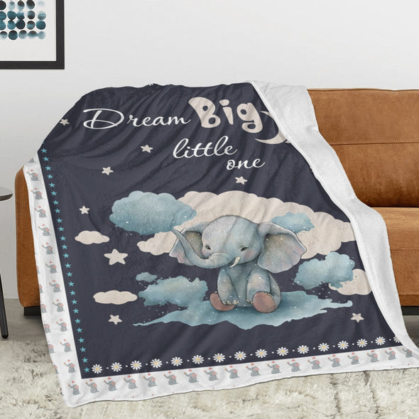 Elephant Blanket Fleece Throw Blanket Super Soft Warm Gifts for Girls Boys Kids Room Decor