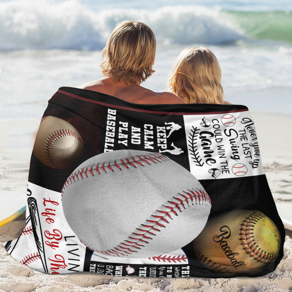 Baseball Pattern Blanket Fleece Throw Blanket Super Soft Warm Gifts for Baby Girls Boys Kids Mom Grandma Room Decor
