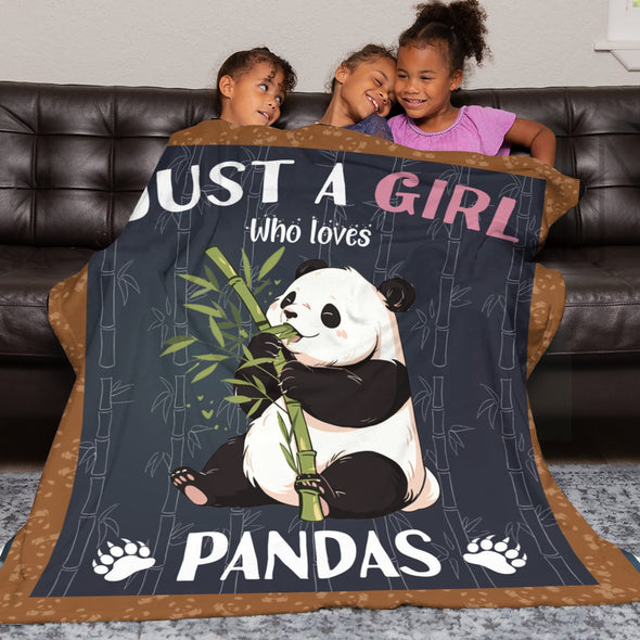 Panda Pattern Blanket Fleece Throw Blanket Super Soft Warm Gifts for Baby Girls Boys Kids Mom Grandma Room Decor