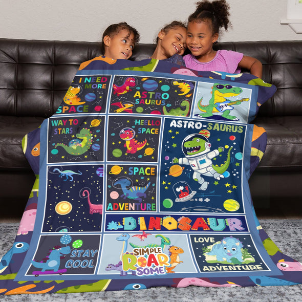 Dinosaur Blanket for Boys Kids Soft Flannel Blanket for Children's Toys are Suitable for Beds, Sofas and School Lunch Break-2-hml Balnket