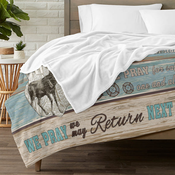 Deer Pattern Blanket Fleece Throw Blanket Super Soft Warm Gifts for Baby Girls Boys Kids Mom Grandma Room Decor