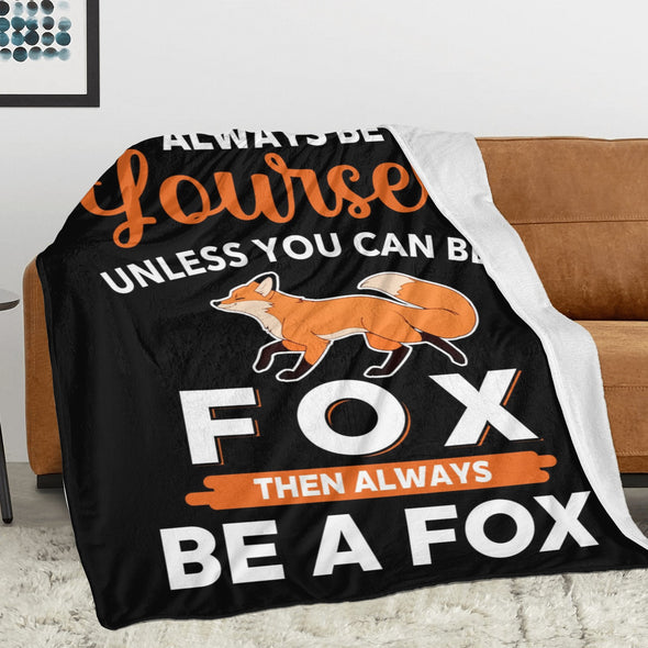 Fox Pattern Blanket Fleece Throw Blanket Super Soft Warm Gifts for Baby Girls Boys Kids Mom Grandma Room Decor