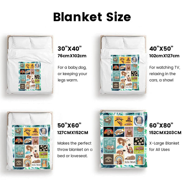 Sloth Blanket Gifts for Women Girls, Cozy Soft Sloths Throw Blanket for Men Kids Boys Christmas Birthday