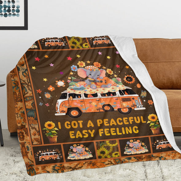 Elephant Blanket Fleece Throw Blanket Super Soft Warm Gifts for Girls Boys Kids Room Decor