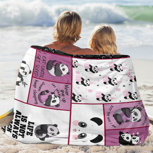 Panda Pattern Blanket Fleece Throw Blanket Super Soft Warm Gifts for Baby Girls Boys Kids Mom Grandma Room Decor