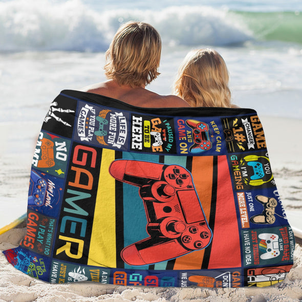 Gamer Blanket Fleece Throw Blanket Super Soft Warm Gifts for Baby Girls Boys Kids Mom Grandma Room Decor