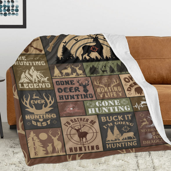 Deer Pattern Blanket Fleece Throw Blanket Super Soft Warm Gifts for Baby Girls Boys Kids Mom Grandma Room Decor