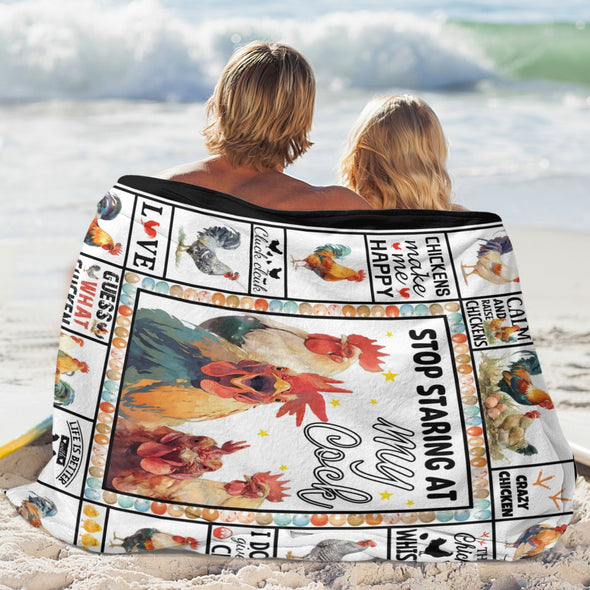 Chicken Pattern Blanket Fleece Throw Blanket Super Soft Warm Gifts for Baby Girls Boys Kids Mom Grandma Room Decor